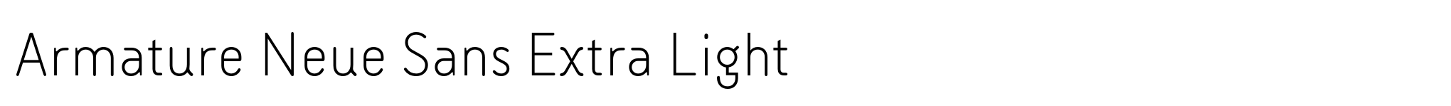 Armature Neue Sans Extra Light image